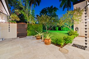 Garden and gated interior garden