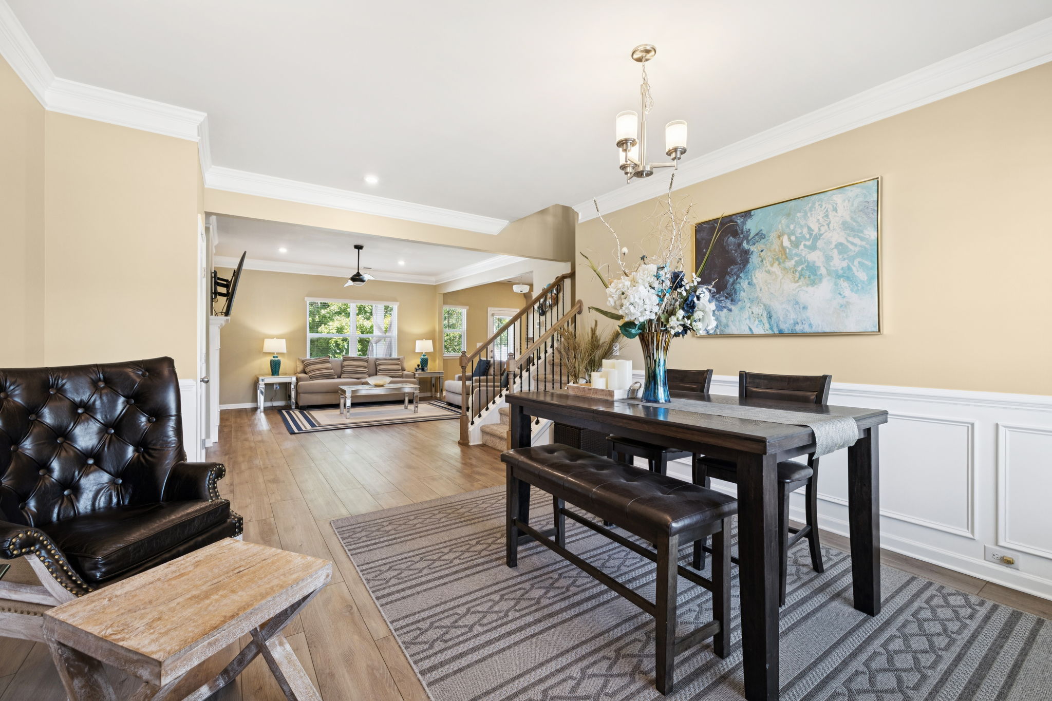 Open concept living. This room has multiple options - from a dining room to an office area of music room, or a separate sitting room.  nything from