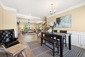 Open concept living. This room has multiple options - from a dining room to an office area of music room, or a separate sitting room.  nything from
