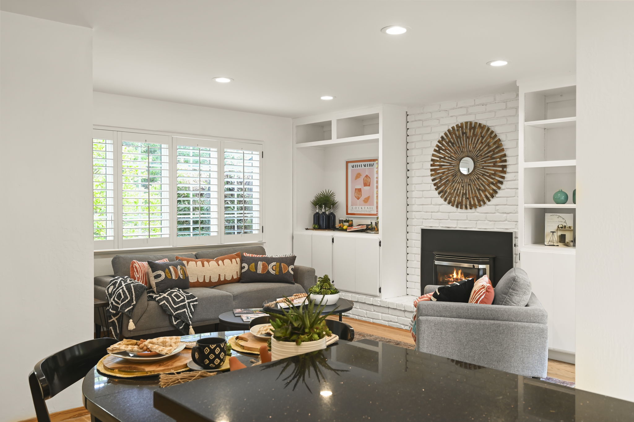 Kitchen Overlooks Family Room