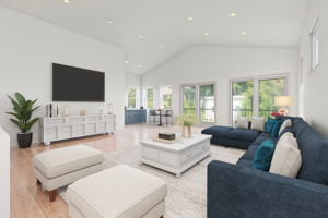 Virtually staged Family Room