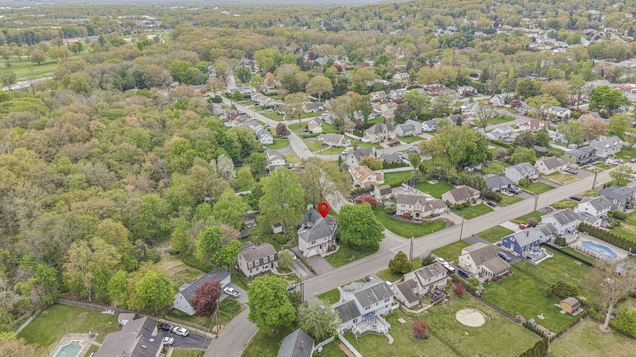 Drone View of Home & Neighborhood