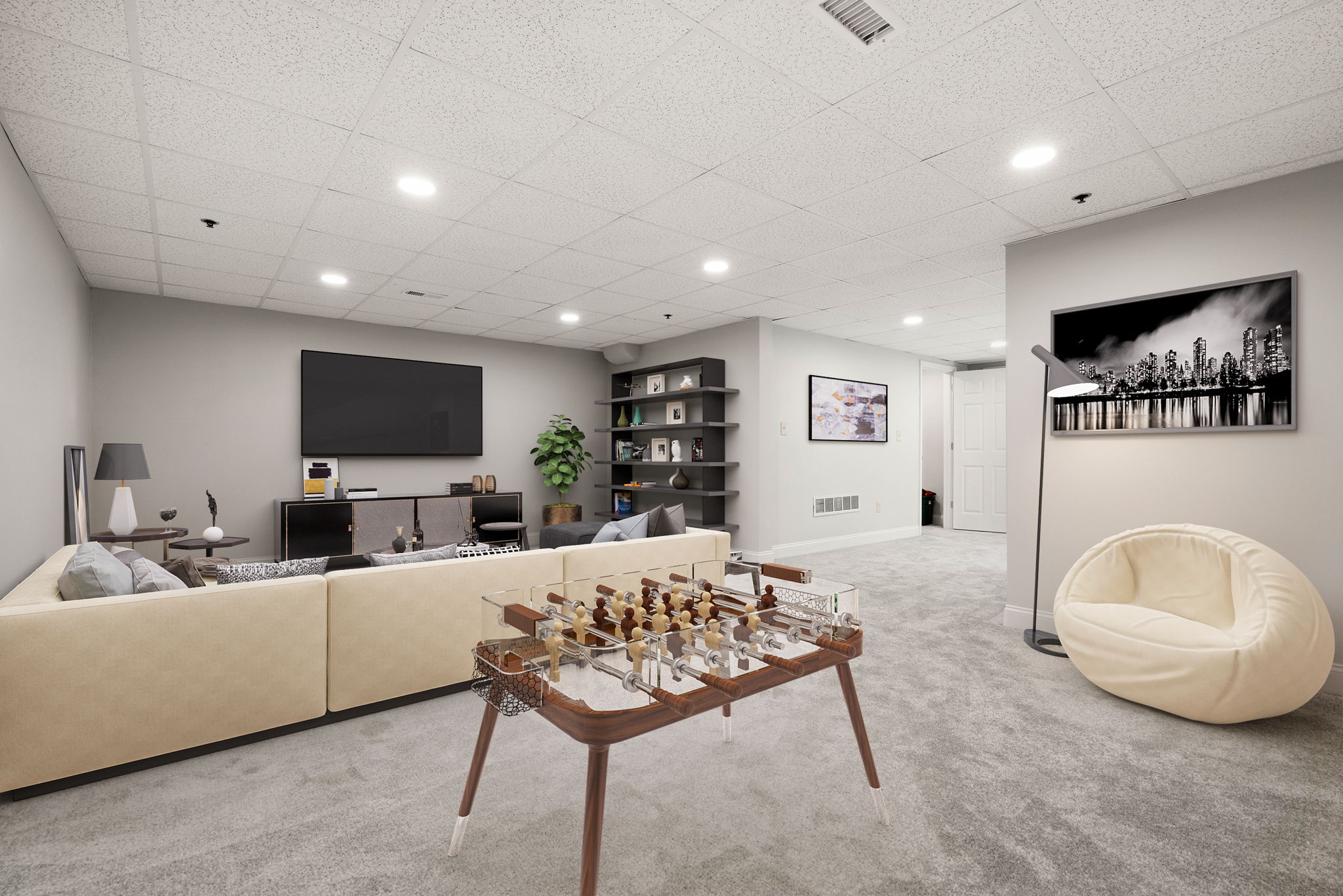 Media Room in Lower Level