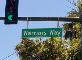 Warriors Way sign