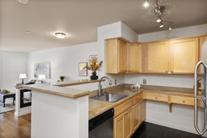 Seamless flow from kitchen to living area