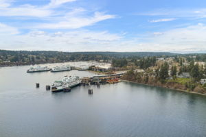 Aerial view of the Seattle ferry