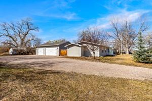 The oversized 3 car garage/shop provides space for many types of hobbies, storage or a workshop.
