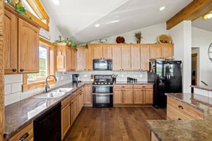 All Black appliances included: Gas cooktop/Oven, Microwave, Refrigerator and Dishwasher