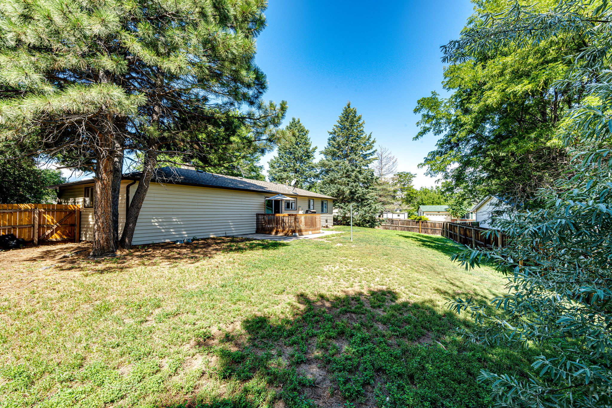 Large backyard with a privacy fence all around!