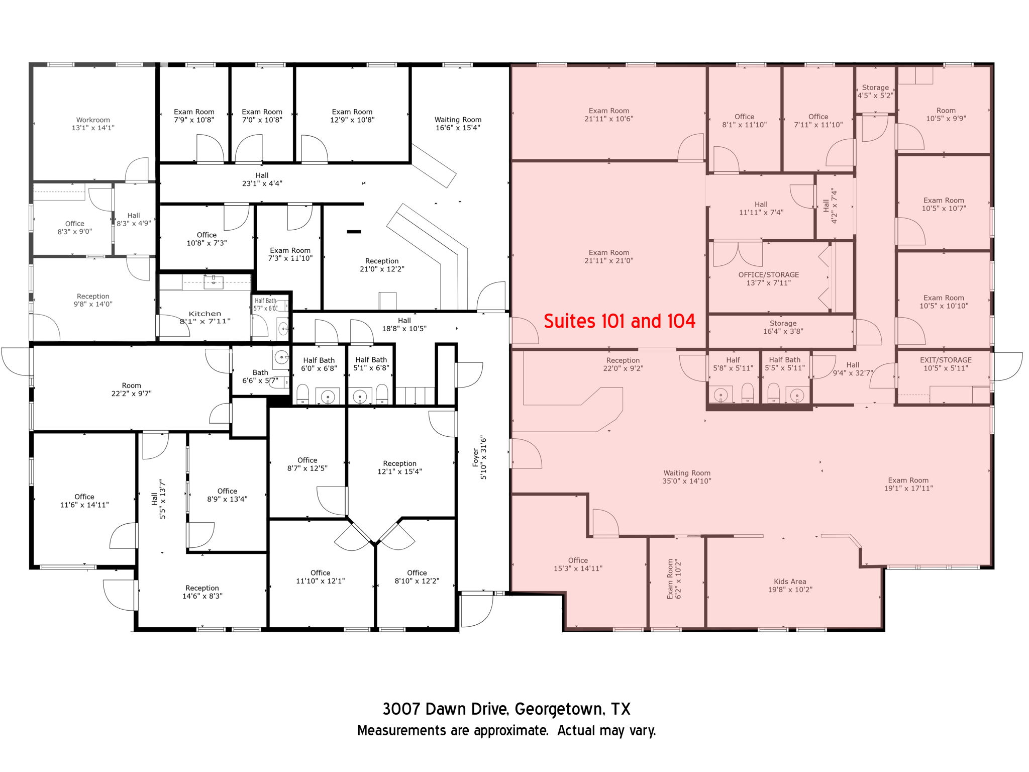 Highlight Suites 101 and 104