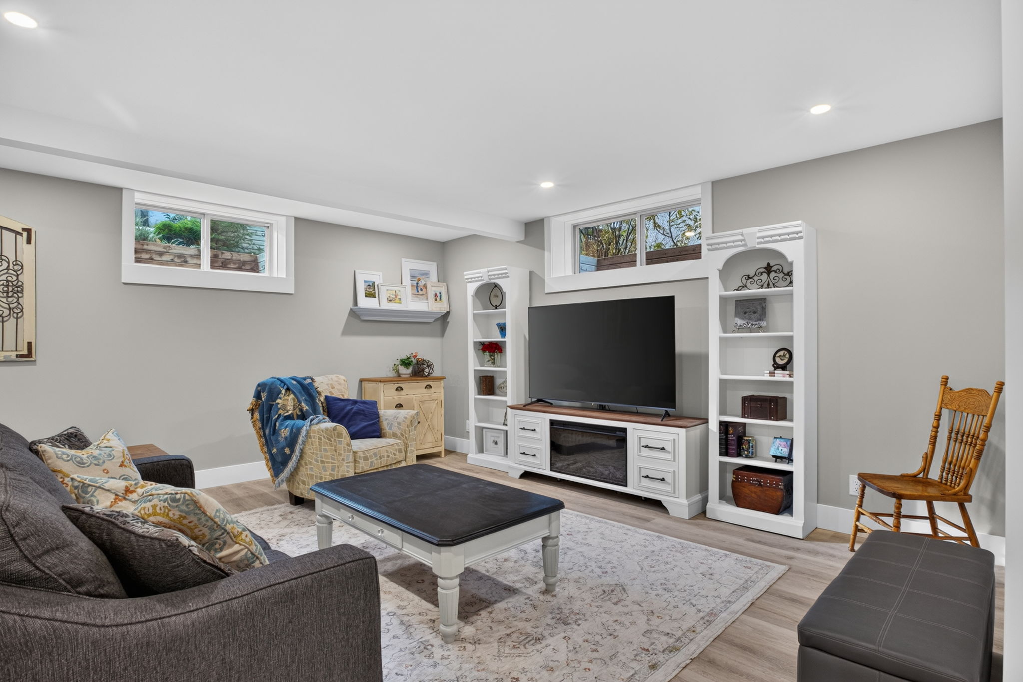 Lower-level recreation room