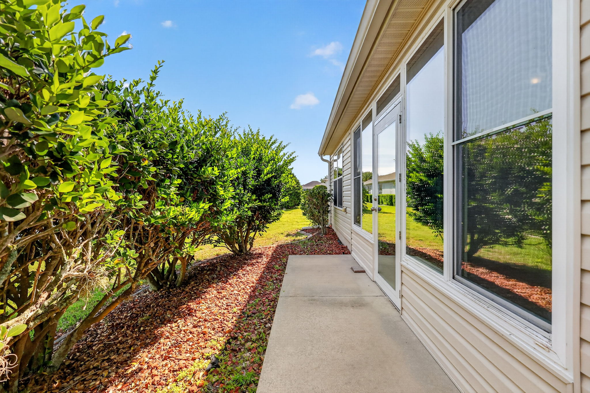 Rear Patio with Mature PRIVACY Landscaping