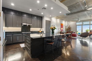 Kitchen and Open Concept Living Space