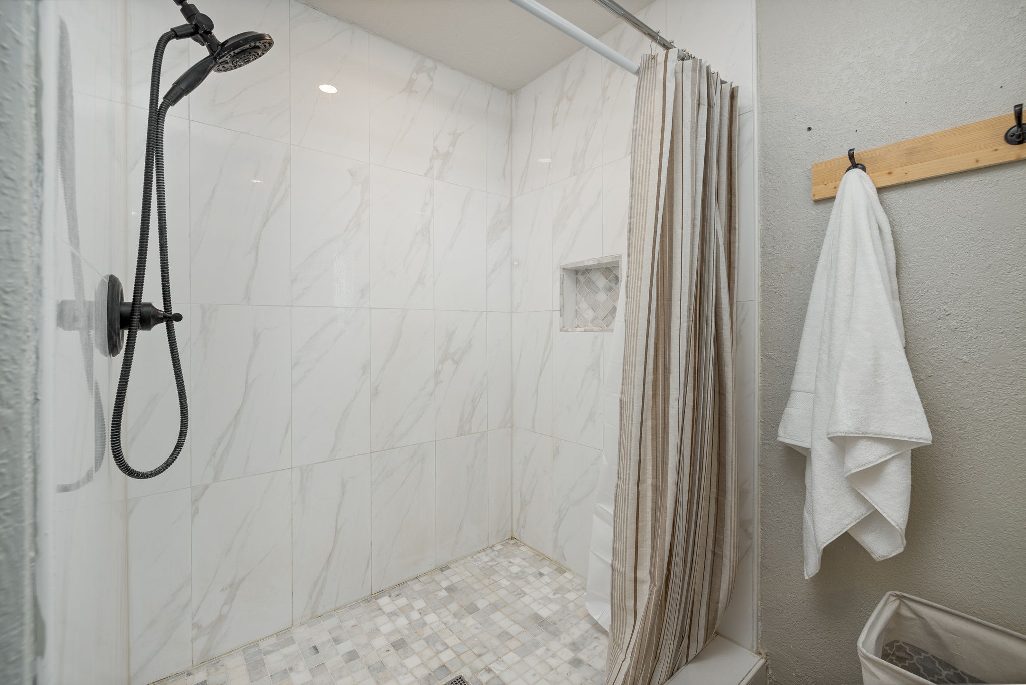 Large updated shower