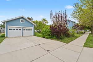 2 car detached garage and driveway