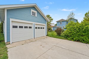 2 car detached garage and driveway