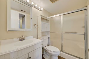 Easy, functional bathroom.