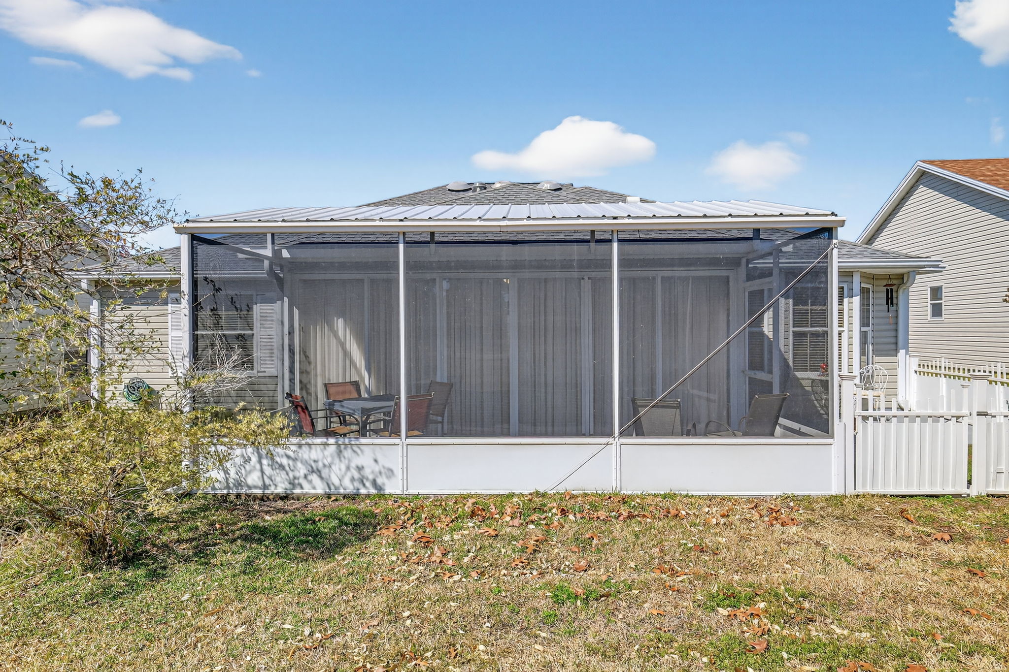 Rear Elevation with Fenced Side Yard