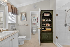 Primary Bathroom with Convenient Connecting Door to Second Bathroom