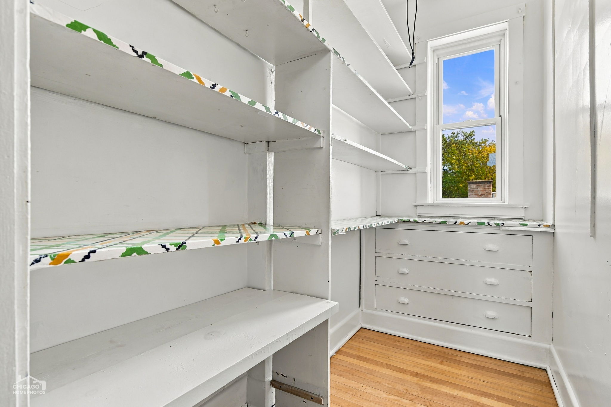 Third floor pantry with built-in (all floors have pantry)