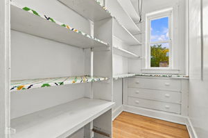 Third floor pantry with built-in (all floors have pantry)
