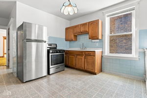 Second floor kitchen, stainless steel appliances