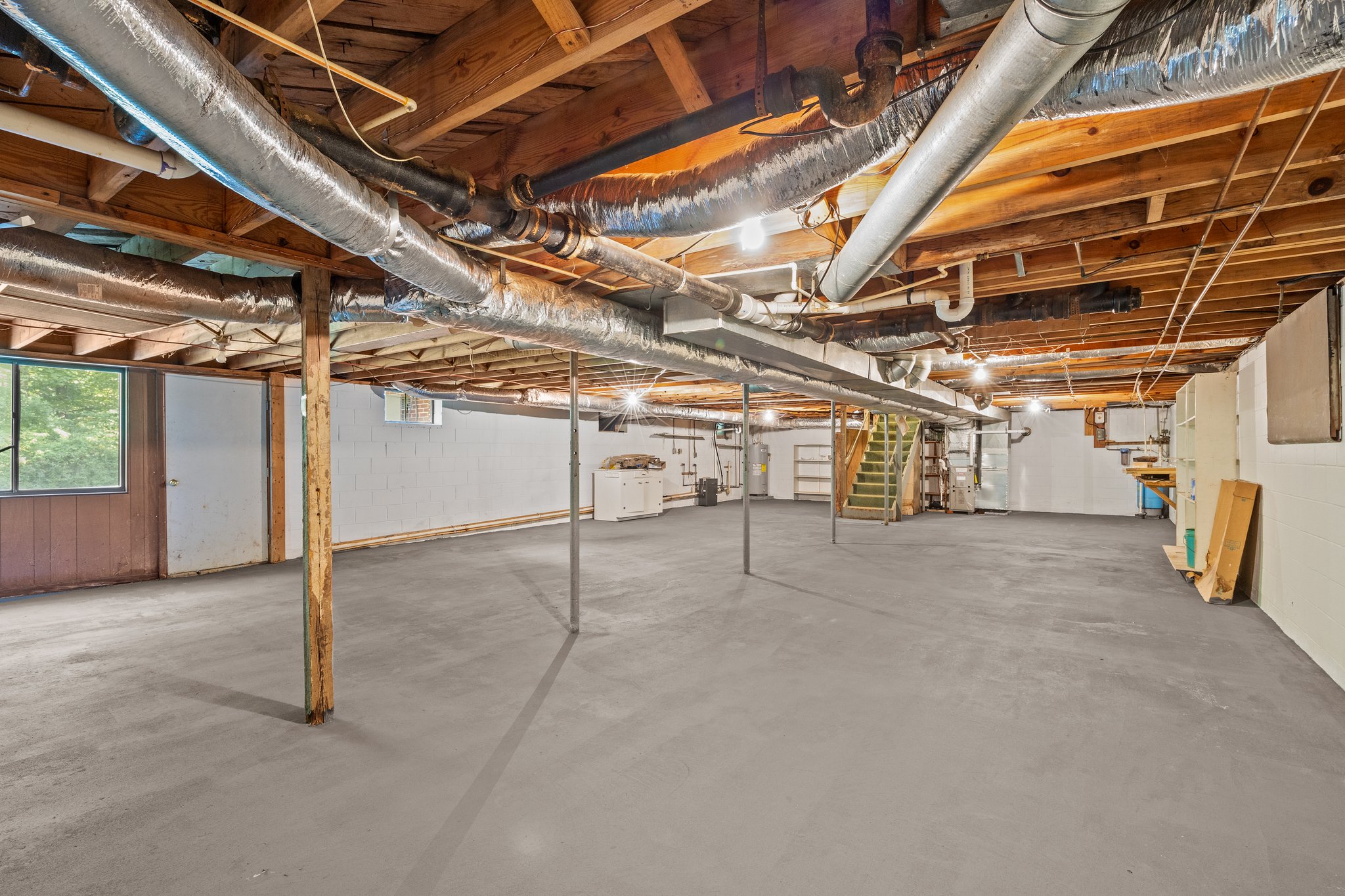 Large Unfinished Basement