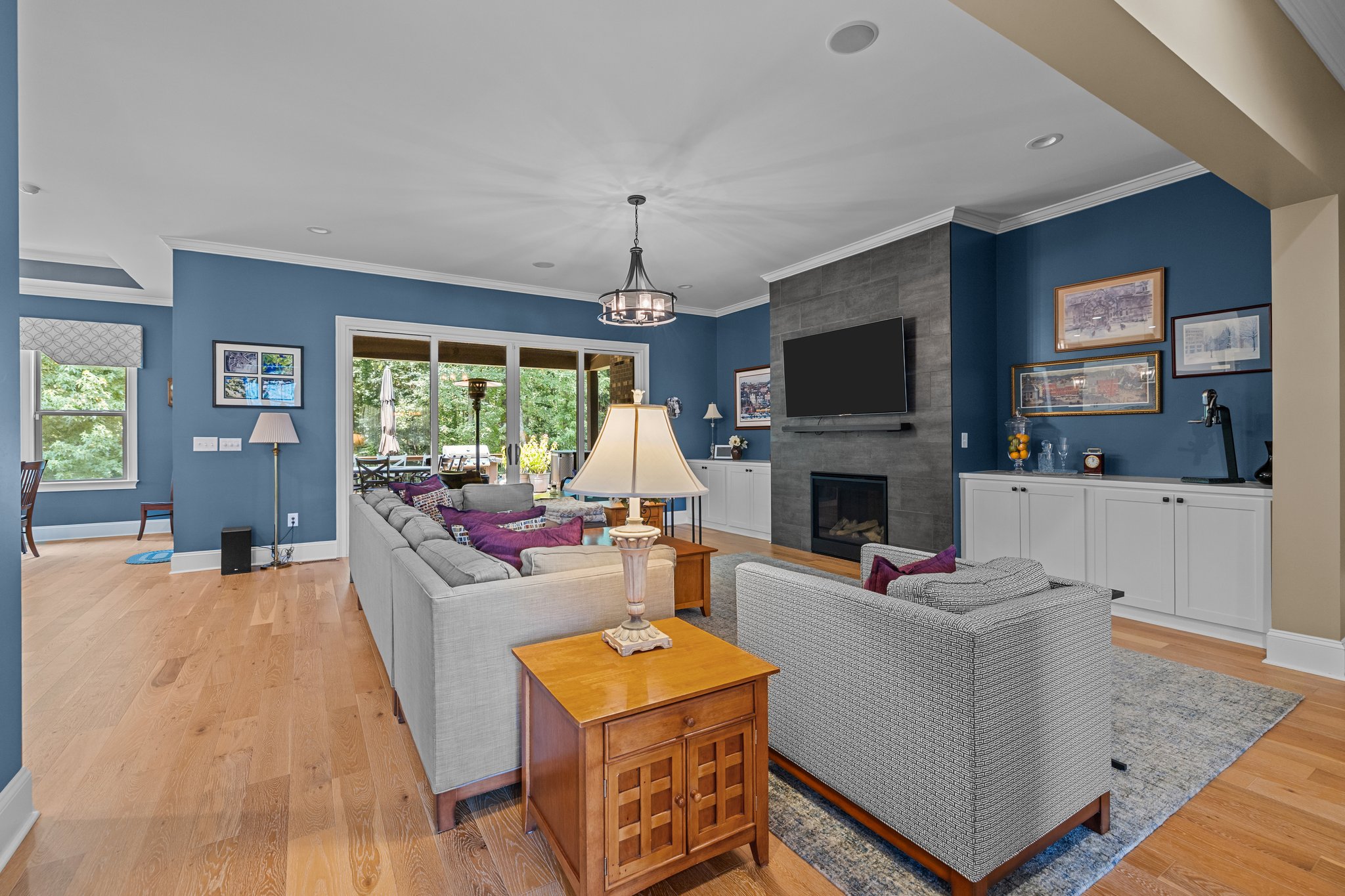 Sliding Glass Doors Lead to Back Deck