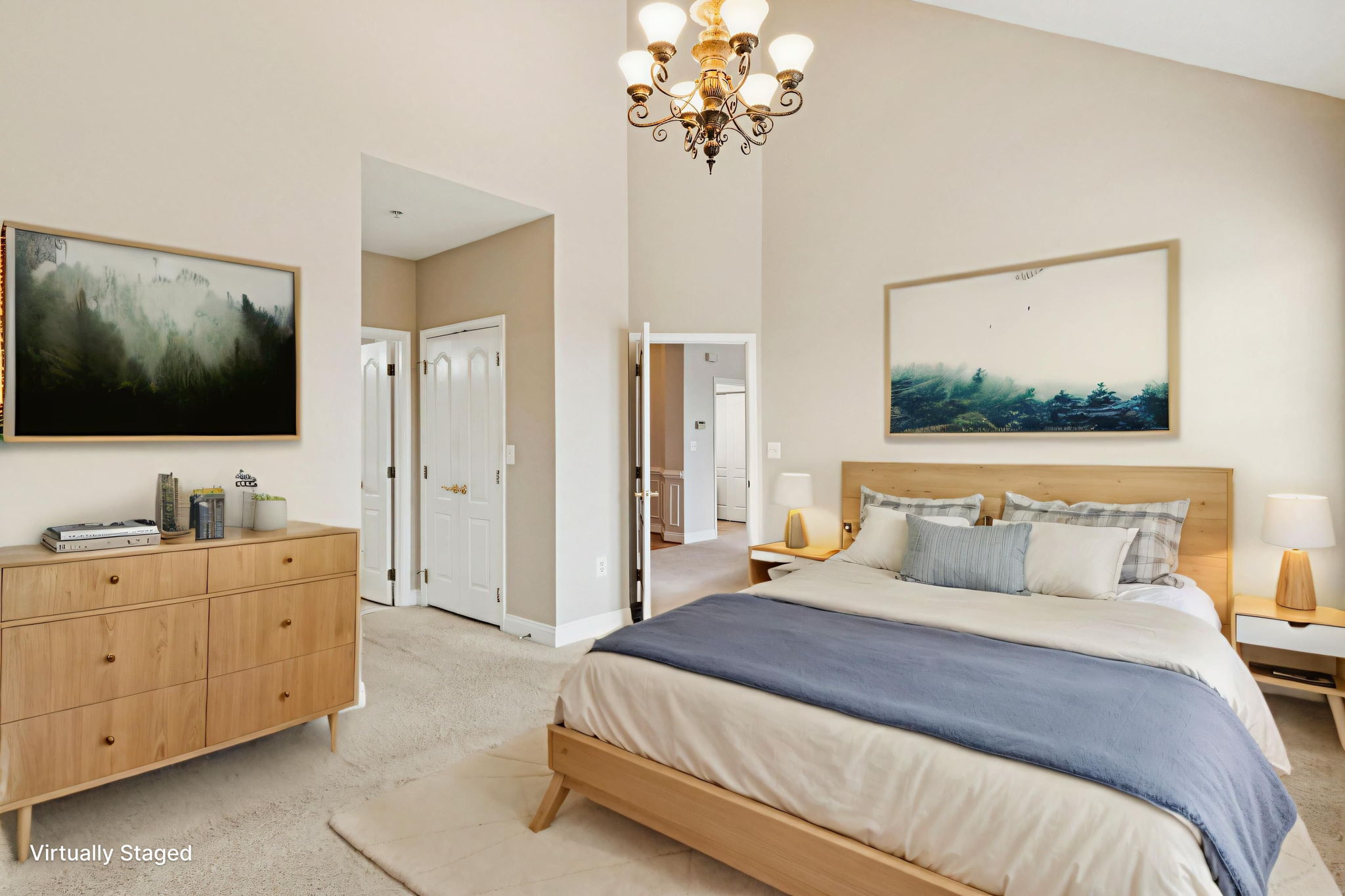 Main Level Primary Bedroom w/Two Walk-in Closets