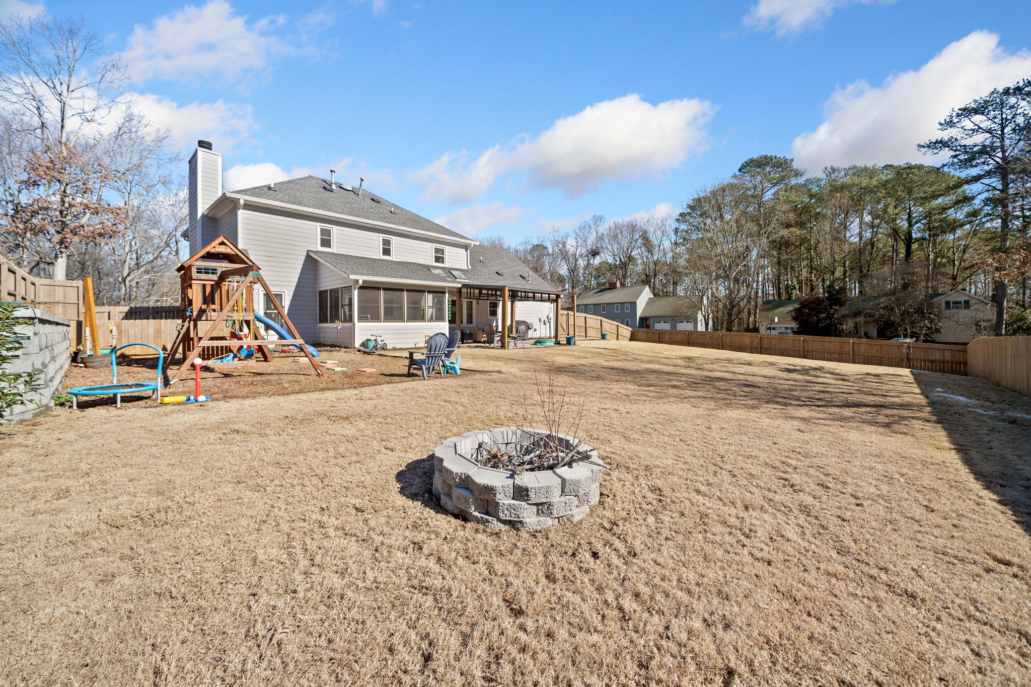 This like-new home sits on almost half acre