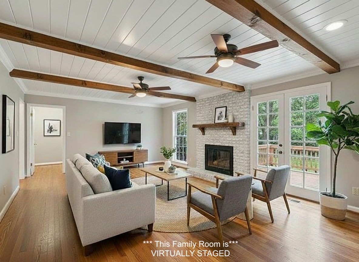 Family Room - Update Idea #4  *VIRTUALLY STAGED*