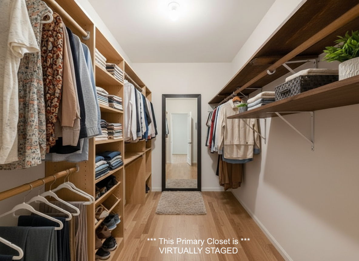 Primary Closet - *VIRTUALLY STAGED*