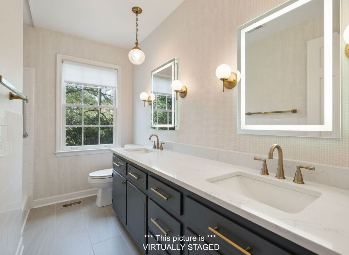 Primary Bathroom -  Update Idea #1 - *VIRTUALLY STAGED*