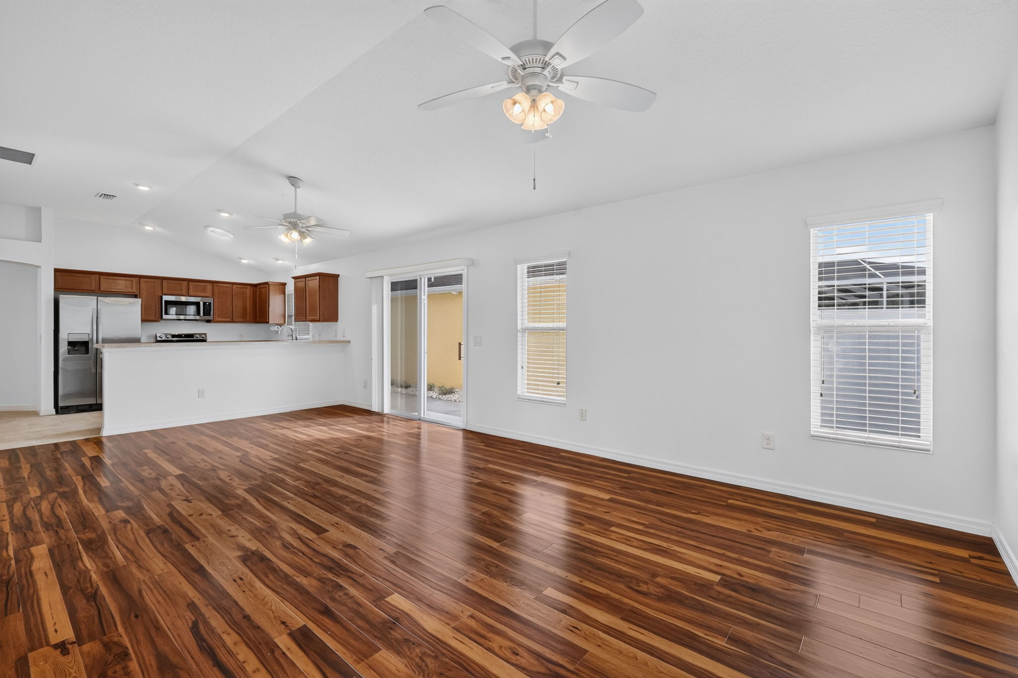 Living, Dining, and Kitchen