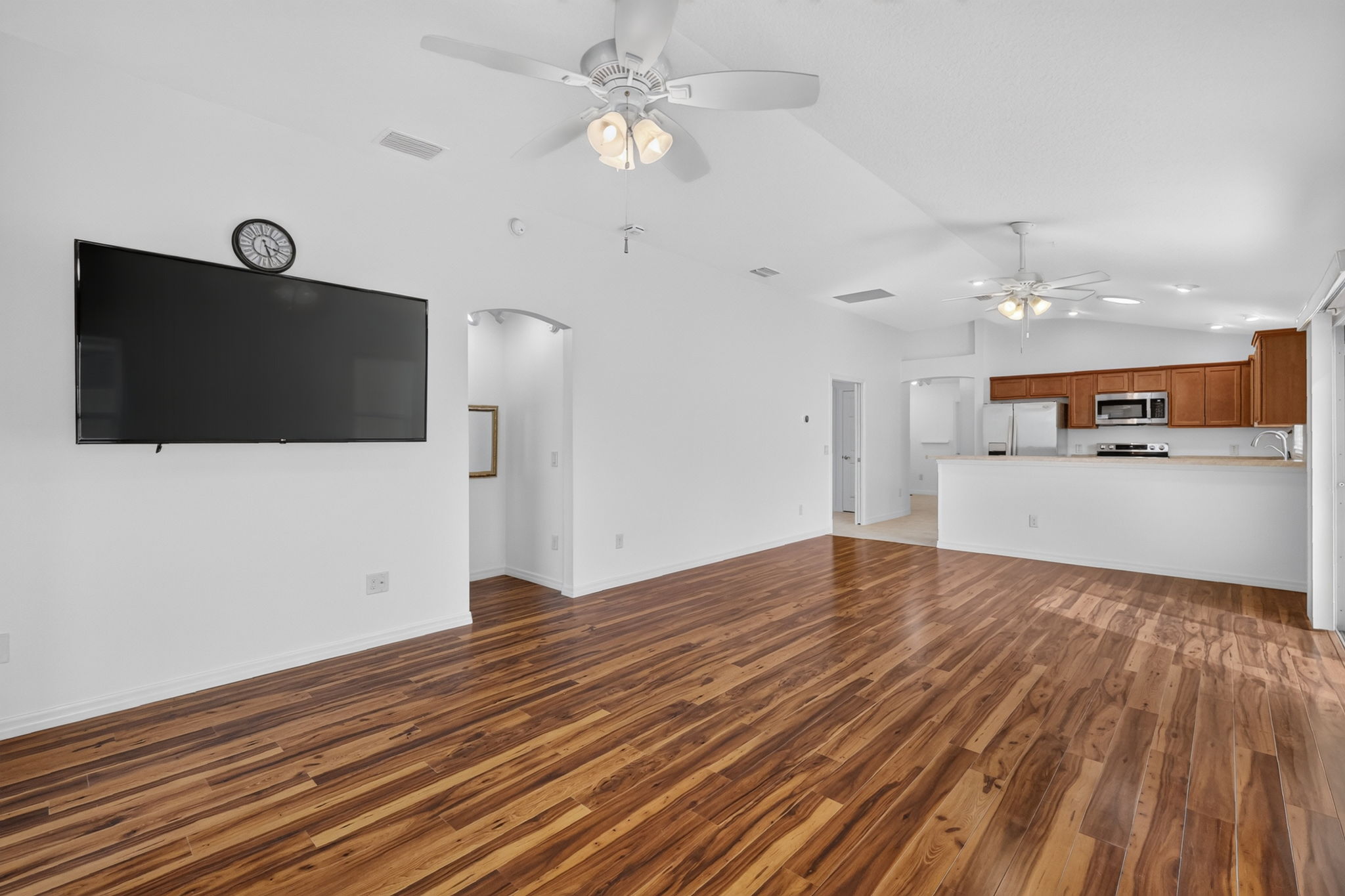 Living, Dining, and Kitchen