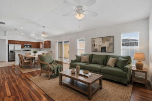 Living, Dining, and Kitchen-Virtually Staged