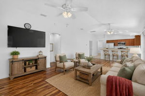 Living, Dining, and Kitchen-Virtually Staged