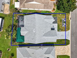 Aerial Side Elevation with Property Lines
