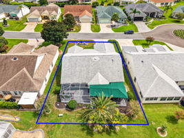 Aerial Rear Elevation with Property Lines
