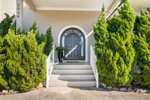 Custom mahogany entrance