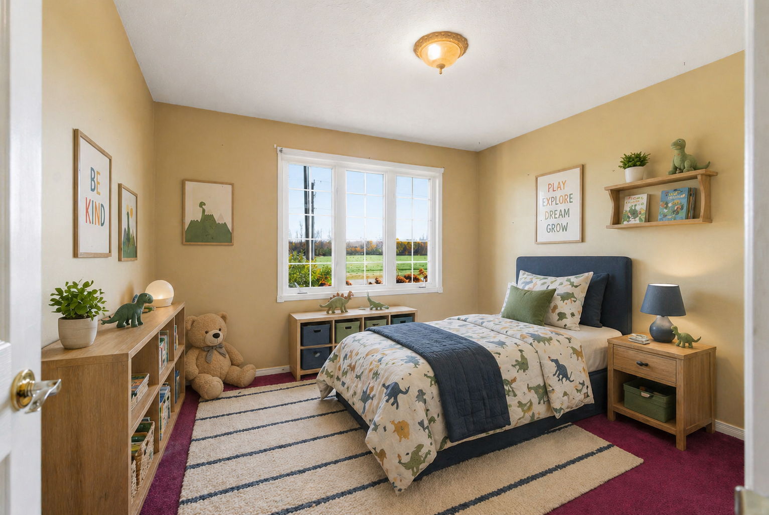 Virtually Staged Childs Bedroom
