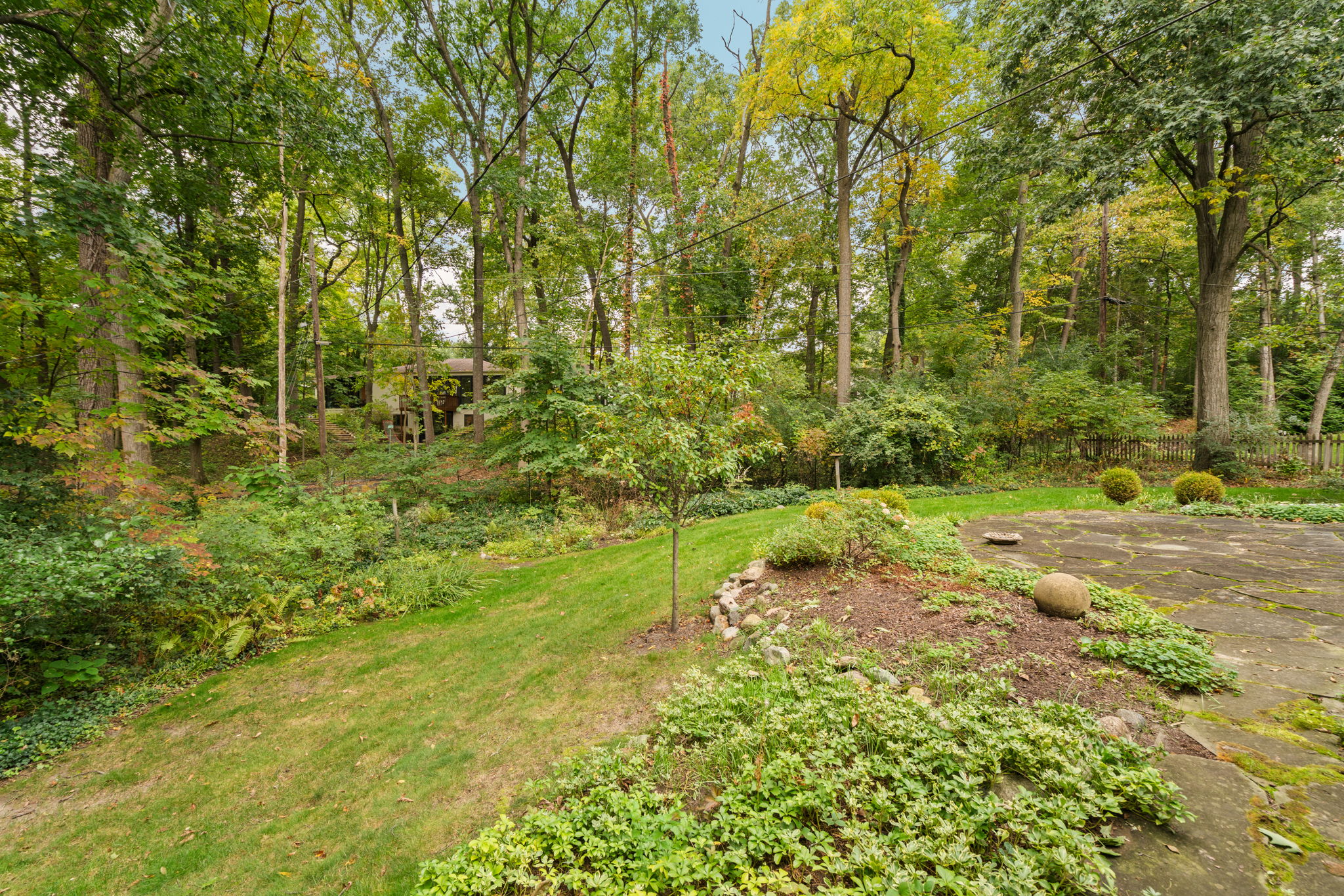 Private, secluded back yard