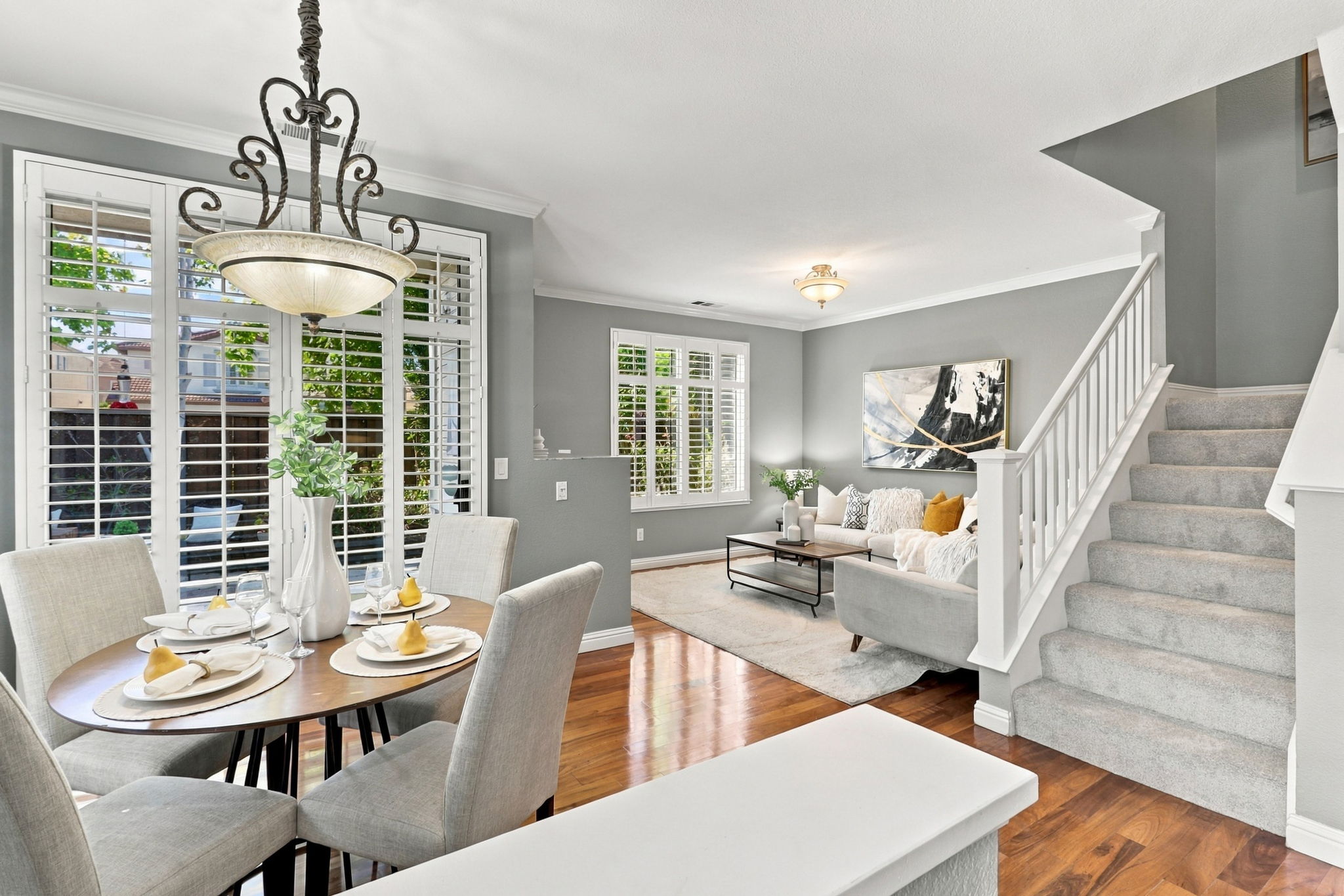 Entry - Dining Room - Living Room