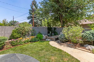 Stone path to hot tub