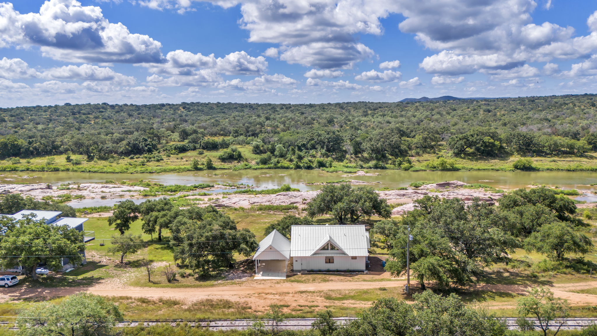 aerial view from back of home