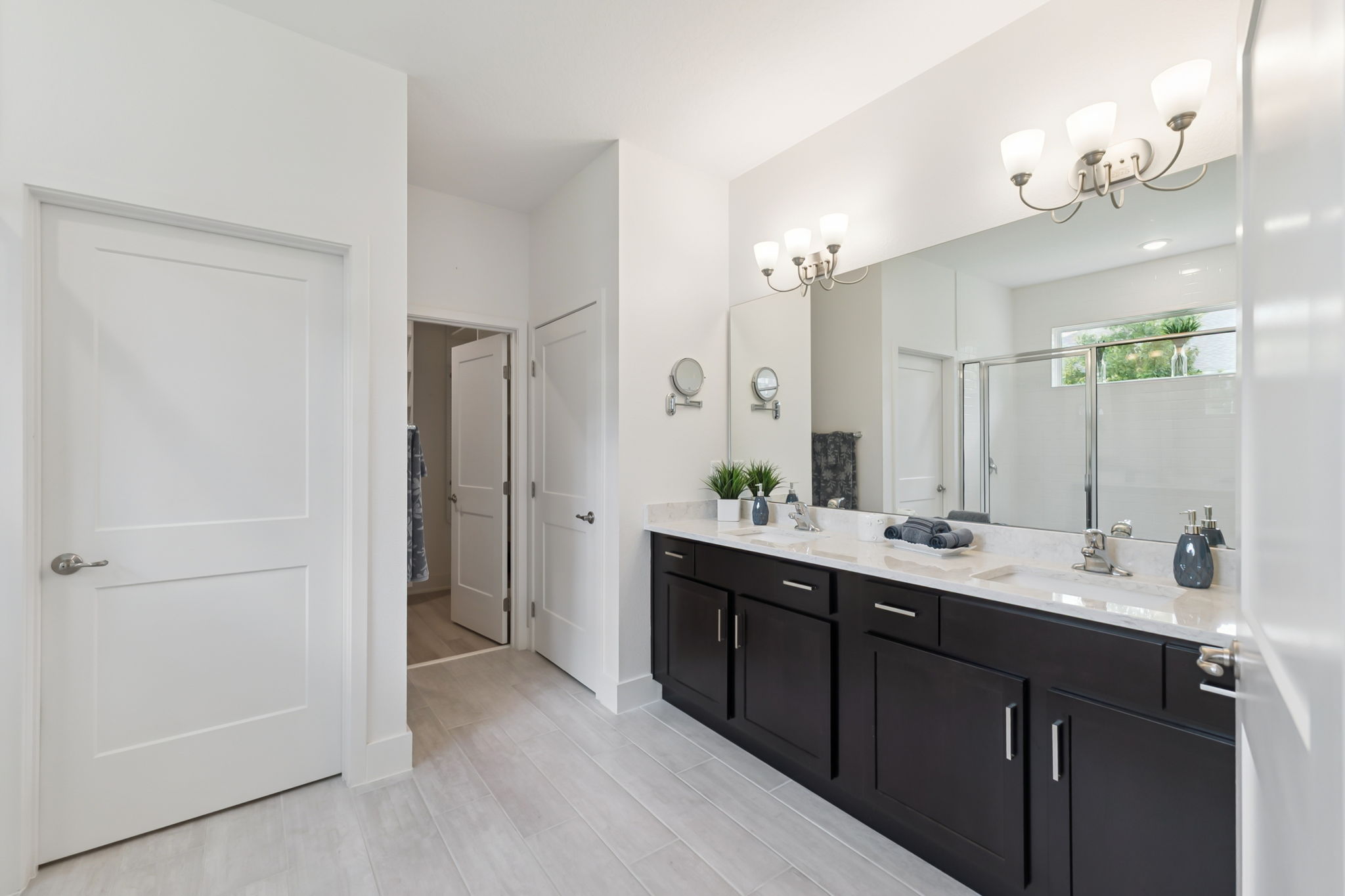 Primary Bathroom with Quartz counters & Dual Sinks