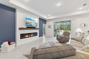 Custom Built-In with 84" Linear Fireplace
