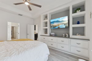 Primary Bedroom with Custom Built-In
