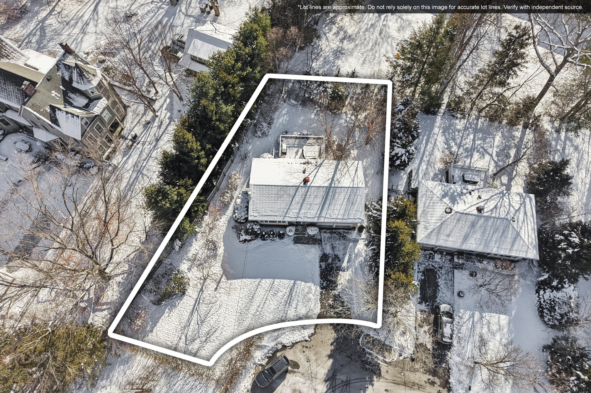 A suggested outline of the property, but not a survey.