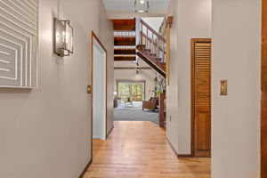 Beautiful Hardwood Floors Lead to Great Room